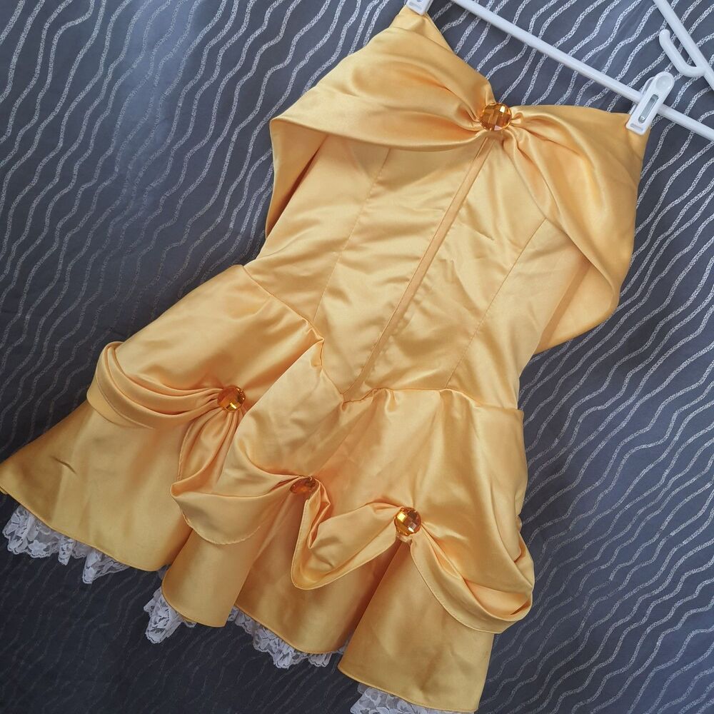 Belle Beauty And The Beast Princess Cosplay Small Costume Halloween Dress
